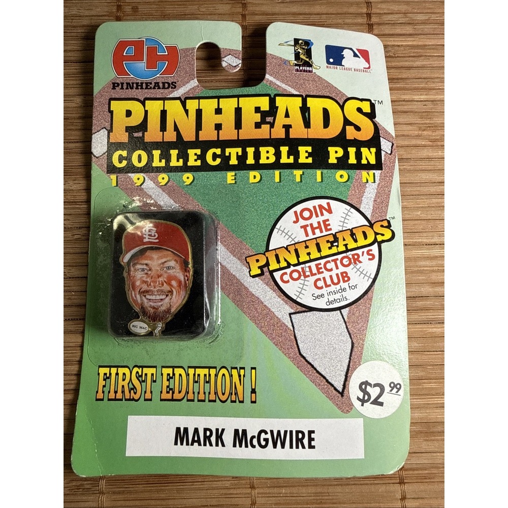 Mark McGwire St. Louis Cardinals MLB Pinheads 1999 First Edition Hat Lapel Pin